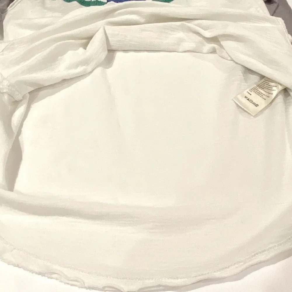 Free People Spring Bound Long-Sleeve Embroidered 3/4 Sleeve Top Size Small